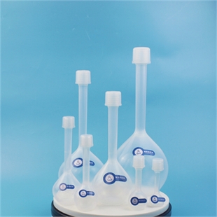 PFA容量瓶耐受强酸碱螺纹盖实验级聚四氟乙烯定容瓶