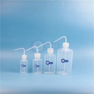可耐受强酸碱腐蚀进口高纯PFA材质清洗瓶透明可视聚四氟乙烯洗瓶