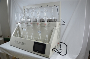   智能一体化蒸馏仪6位多功能国标氟化物油分水分氨氮蒸馏实验室